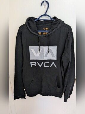 RVCA Black Graphic Hoodie - Men's Large